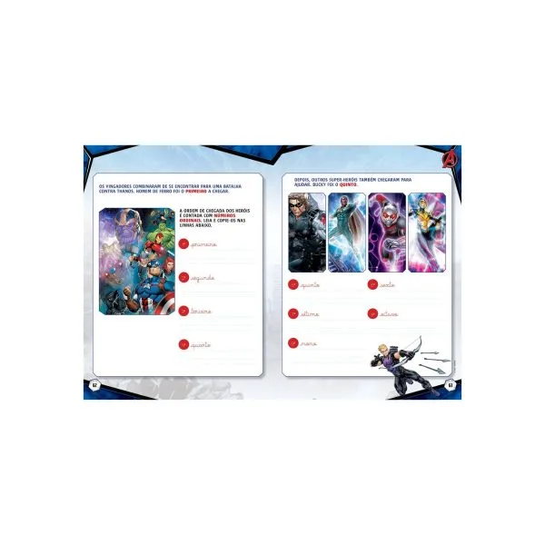 Cartilha de Alfabetização Para Heróis Marvel