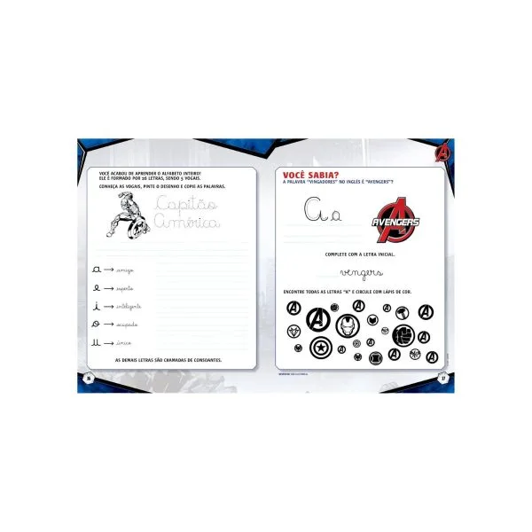 Cartilha de Alfabetização Para Heróis Marvel