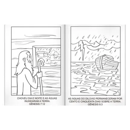 Colorindo histórias da Bíblia Em Formato Grande Kit c/10 Und.