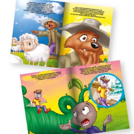 Fábulas Livros Médio de Histórias (Pct com 08 temas diferentes)