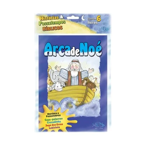 Histórias e Passatempos Bíblicos Em Formato Grande Kit c/06UND.