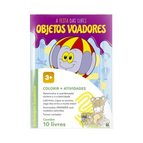 Festa das Cores Livros Para Colorir em Formato Grande - Kit c/10 Und.