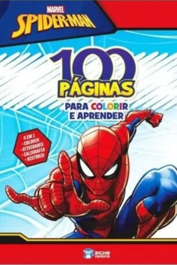 100 Páginas para Colorir Marvel - Homem Aranha