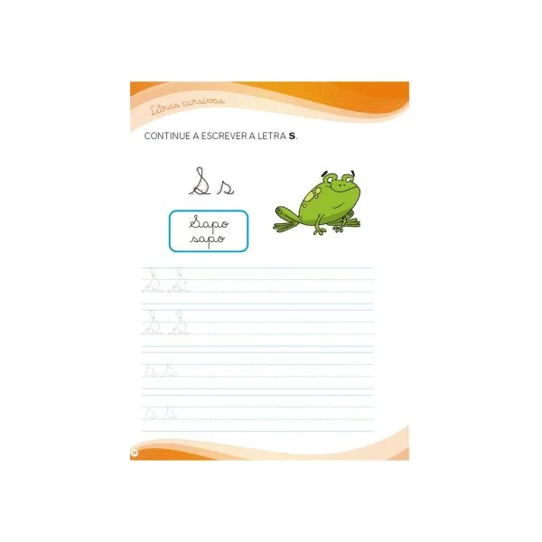 Cartilha de Alfabetização Treinando Caligrafia - Letra Cursiva