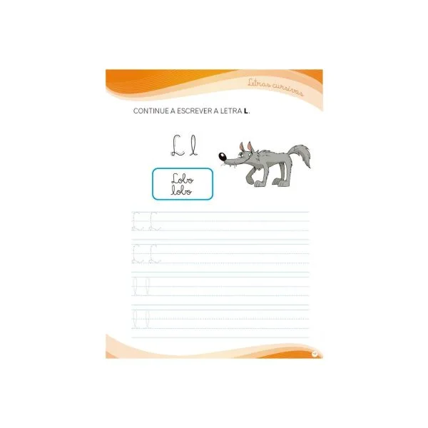 Cartilha de Alfabetização Treinando Caligrafia - Letra Cursiva