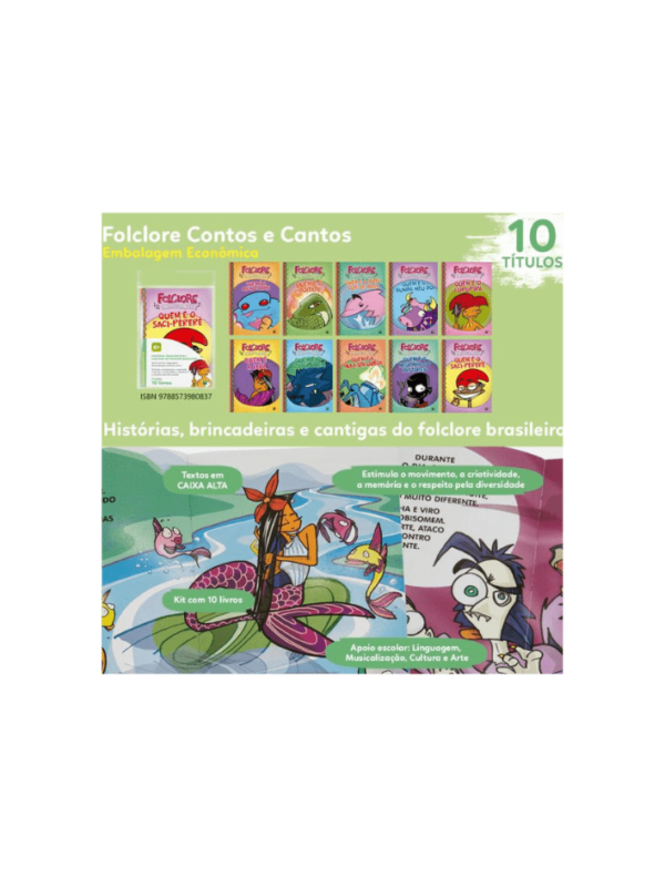 Folclore Em Contos e Cantos kit C/10 livros