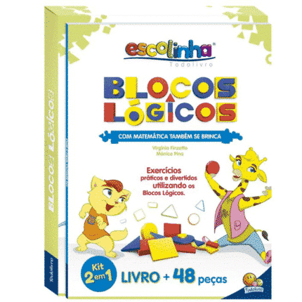 blocos logicos mais livro mais peças